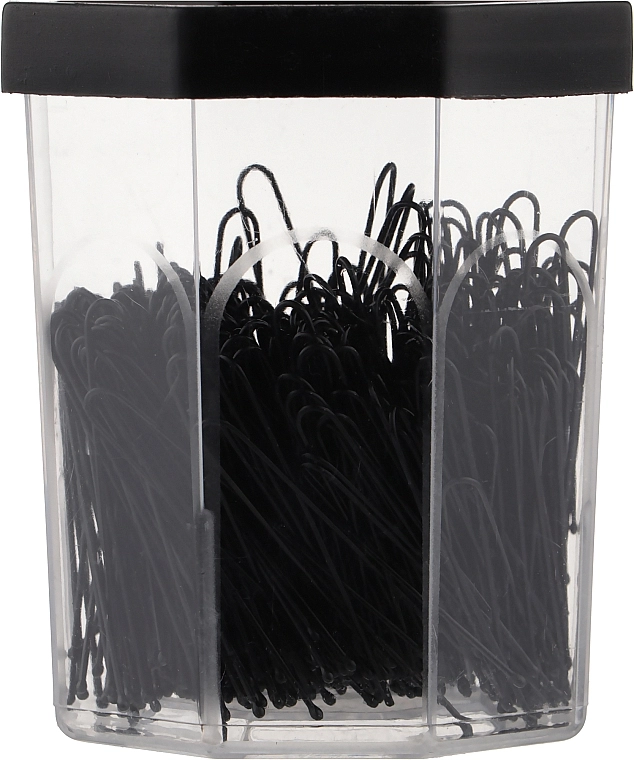 Lussoni Шпильки прямые для волос, черные, 4.5 см Hair Pins Black - фото N1