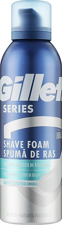 Охлаждающая пена для бритья - Gillette Series Sensitive Cool, 200ml - фото N2