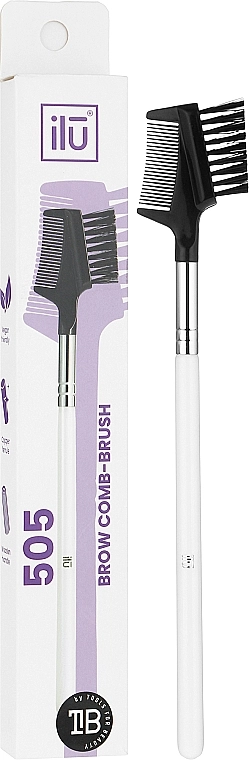 Ilu Гребінець-щітка для брів і вій 505 Brow Comb-Brush - фото N2