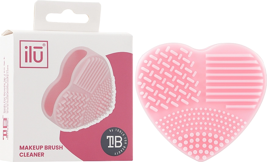 Ilu Очиститель кистей "Сердечко", розовый Brush Cleaner Pink - фото N2