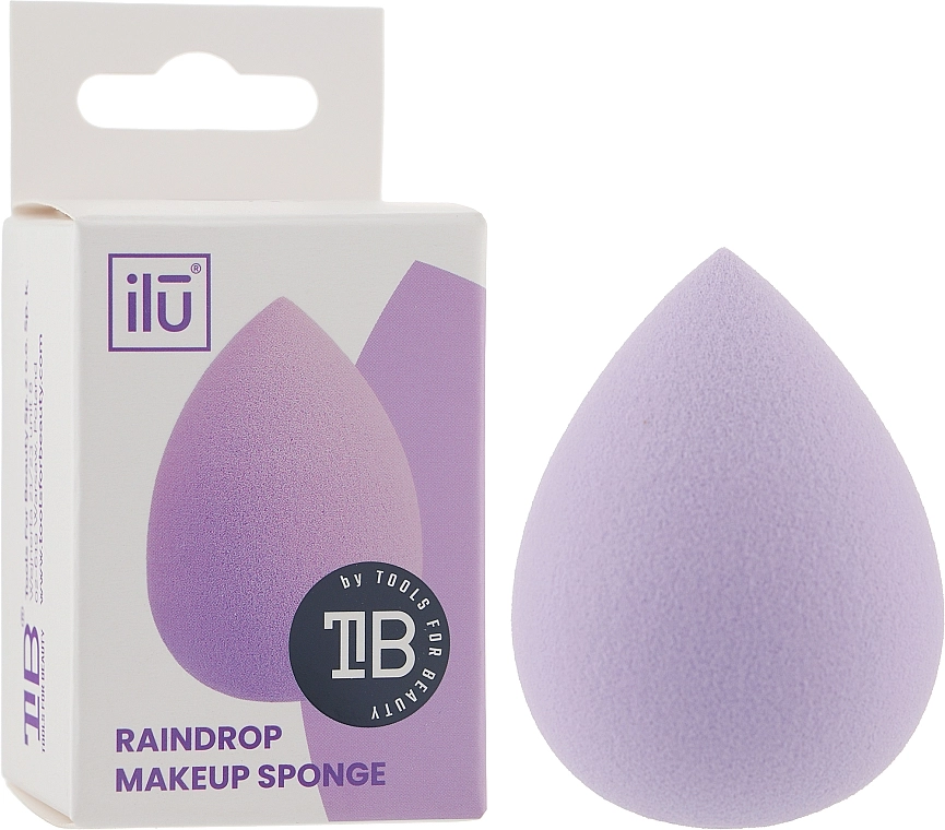 Ilu Спонж-крапля для макіяжу, фіолетовий Sponge Raindrop Purple - фото N2