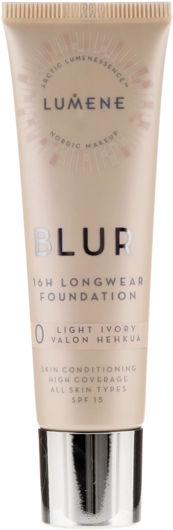 Lumene Blur 16H Longwear Foundation SPF15 Стойкая тональная основа - фото N1