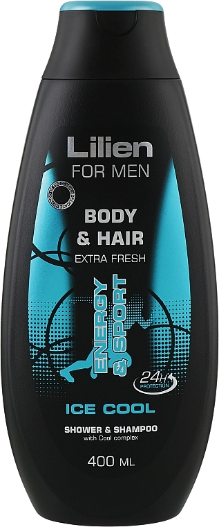 Lilien Чоловічий шампунь-гель для душу "Ice Cool" For Men Body & Hair Shower & Shampoo - фото N1