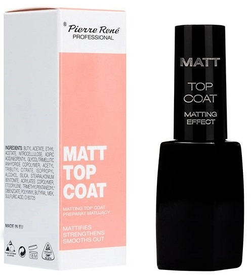 Pierre Rene Матирующее верхнее покрытие Matt Top Coat Matting Effect - фото N1