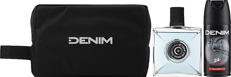 DENIM Black Набір (ash/lot/100ml + deo/150ml + bag) - фото N2