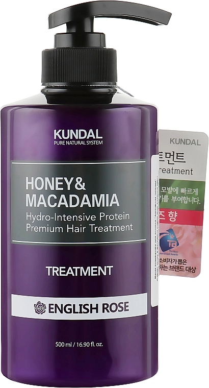 Кондиціонер для волосся "Англійська троянда" - Kundal Honey & Macadamia Treatment English Rose, 500 мл - фото N2