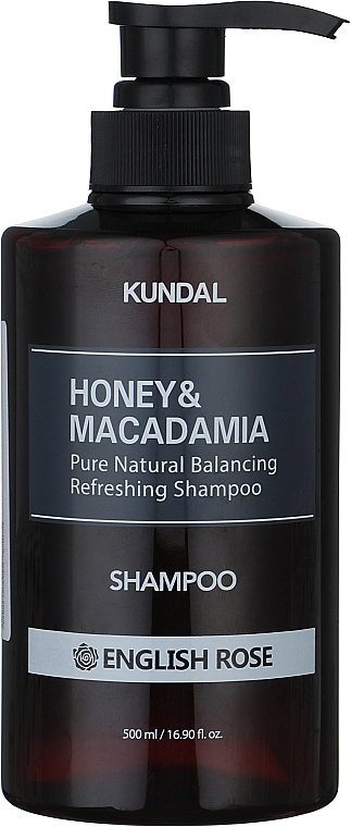 Шампунь "Англійська троянда" - Kundal Honey & Macadamia English Rose, 500 мл - фото N1