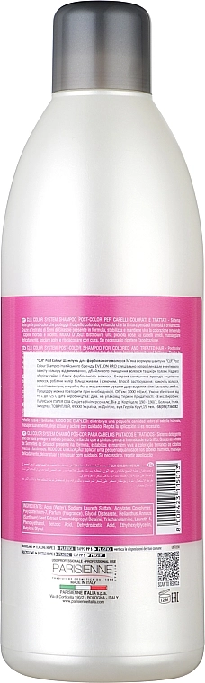 Parisienne Italia Шампунь для окрашенных волос Parisienne Evelon Pro Color System Post Color Shampoo - фото N2