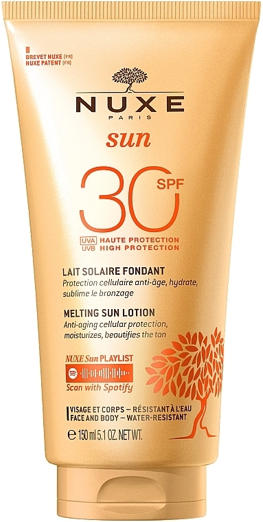 Nuxe Сонцезахисний лосьйон для обличчя і тіла Sun Delicious Lotion Face & Body SPF30 - фото N1