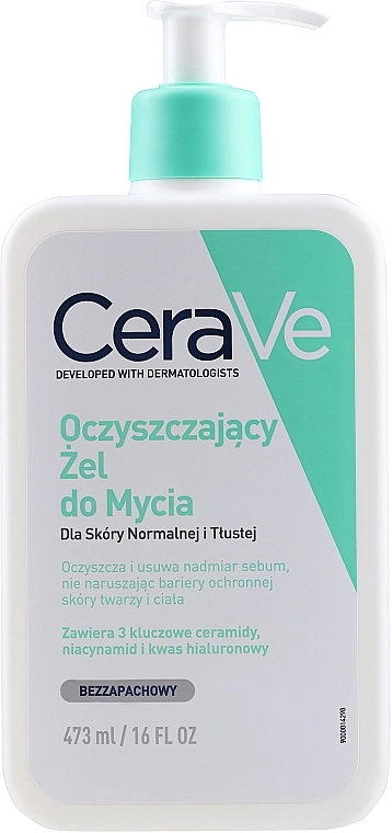CeraVe Очищувальний гель для нормальної та жирної шкіри обличчя і тіла Foaming Cleanser - фото N13