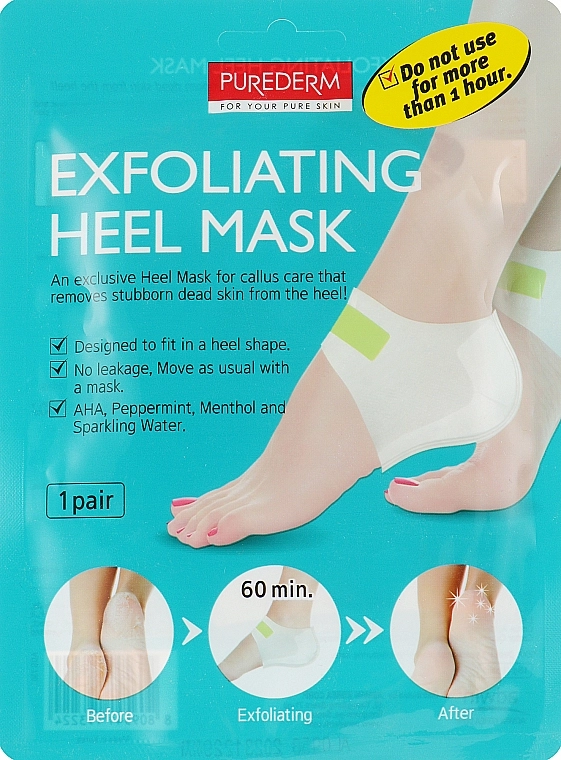 Purederm Маска-пілінг для п'ят Exfolaiting Heel Mask - фото N1