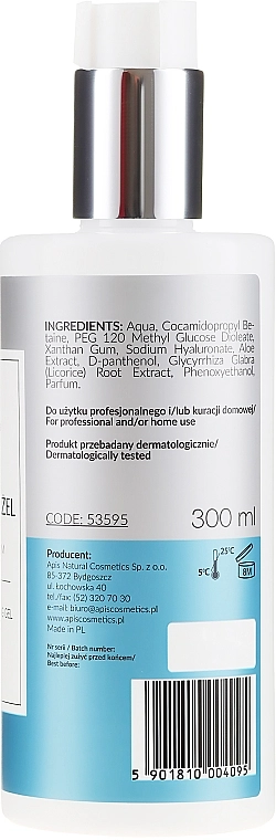 APIS Professional Увлажняющий гель для умывания с гиалуроновой кислотой Moisturising Face Cleansing Gel - фото N2