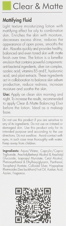 Kart Зволожувальна матувальна емульсія для обличчя Effective Clear & Matte Mattifying Fluid - фото N3