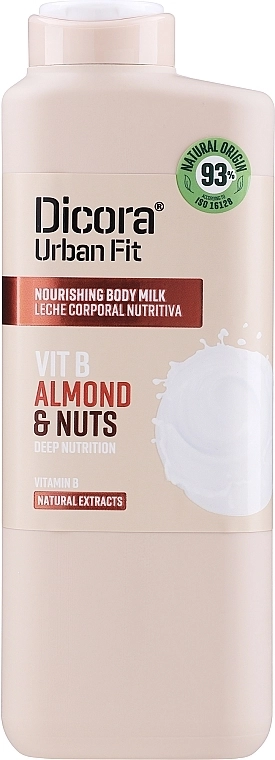 Dicora Urban Fit Молочко для тела с витамином B "Миндаль и орех" Vitamin B Almonds & Nuts Body Milk - фото N1