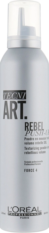 L'Oreal Professionnel Пудровый мусс для создания текстуры и ультра-объема волос Tecni.Art Rebel Push-Up - фото N1
