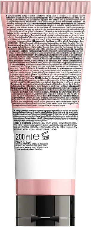 L'Oreal Professionnel Кондиционер для защиты цвета волос Serie Expert Vitamino Color Resveratrol Conditioner - фото N2