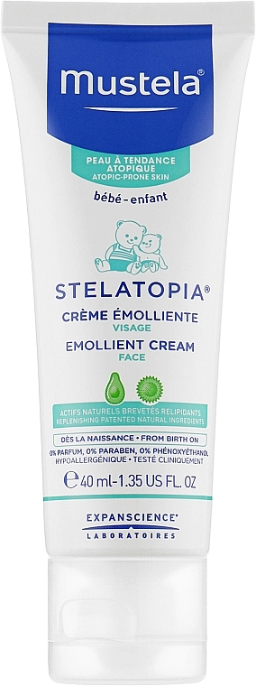 Mustela Смягчающий крем для лица Bebe Stelatopia Emollient Cream - фото N1