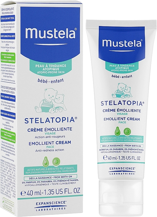 Mustela Пом'якшувальний крем для обличчя Bebe Stelatopia Emollient Cream - фото N2