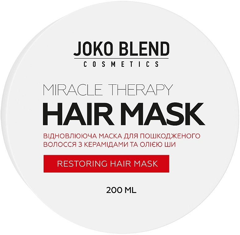 Joko Blend Відновлювальна маска для пошкодженого волосся Miracle Therapy Hair Mask - фото N1