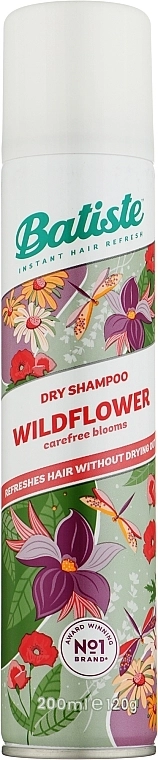 Сухий шампунь - Batiste Wildflower Dry Shampoo, 200 мл - фото N1