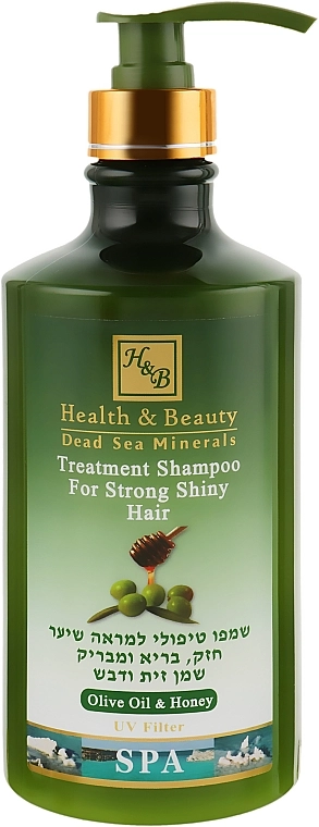 Health And Beauty Шампунь для волосся з додаванням оливкового масла і меду Olive Oil & Honey Shampoo for Strong Shiny Hair - фото N3