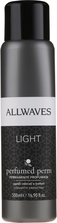 Allwaves Засіб для перманентної завивки пофарбованого волосся, без аміаку і тіогліколевої кислоти Permanente Light Profumata - фото N1