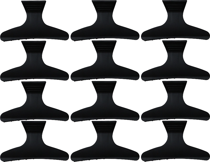 Lussoni Зажимы-крабы пластиковые, черные, 12 штук - фото N1
