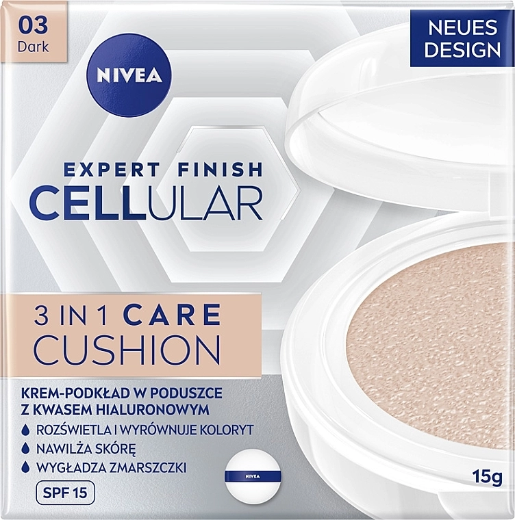 Nivea Hyaluron Cellular Filler 3in1 Care Cushion SPF 15 Тональний кушон - фото N1