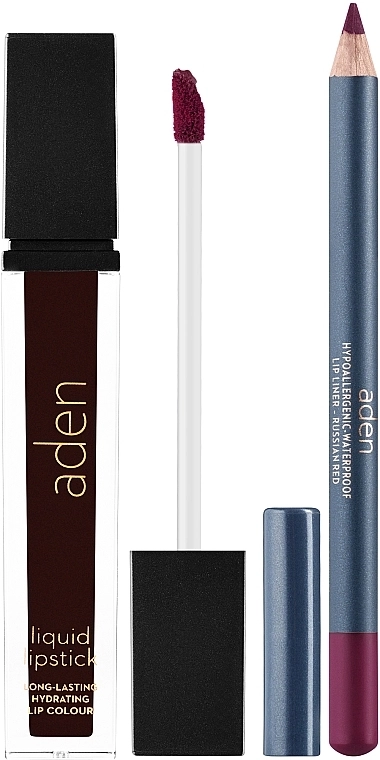 Aden Cosmetics (lipstick/7ml + pencil/1.14g) Набор - фото N1