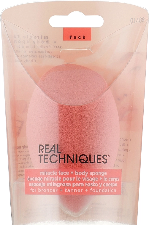 Real Techniques Спонж для макияжа Miracle Face and Body Sponge - фото N2