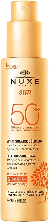 Nuxe Спрей солнцезащитный для тела и лица Sun High Protection Mild Spray SPF 50 - фото N3