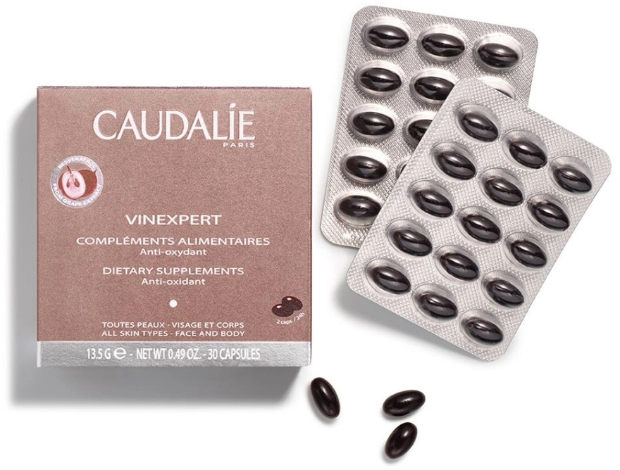 Caudalie Биологически активная добавка "Пищевые антиоксиданты" Vinexpert Dietary Anti-Oxidant Supplements - фото N1