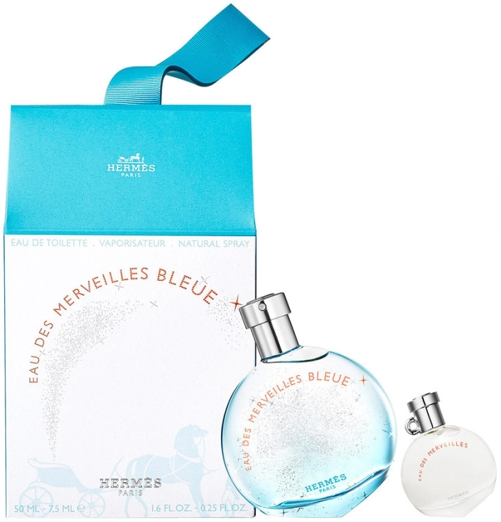 Hermes Eau des Merveilles Bleue edt 50ml edt 7.5ml Icosmo