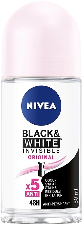 Nivea Антиперспирант шариковый "Черное и белое. Невидимый" Invisible Black & White Original - фото N1