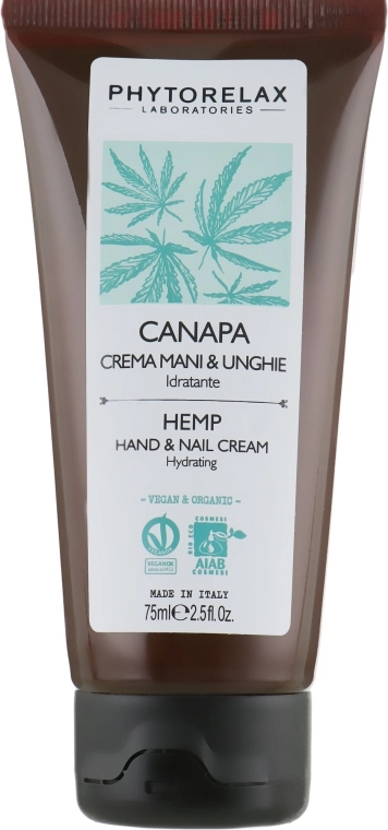 Phytorelax Laboratories Крем для рук та нігтів зволожуючий HEMP Vegan&Organic PhL Hemp Hand And Nail Cream - фото N1