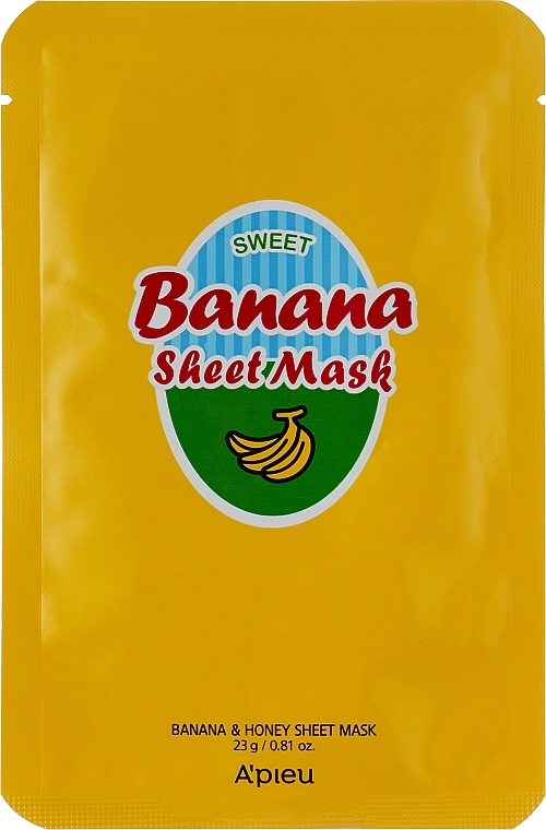 A'pieu Питательная маска с экстрактом банана и меда Sweet Banana Sheet Mask - фото N1