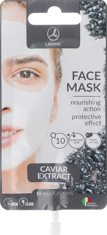 Lambre Маска для обличчя з ікрою Caviar Extract Face Mask - фото N1