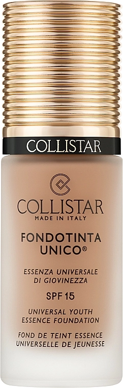 Collistar Fondotinta Unico Universal Youth Essence SPF 15 Тональная основа с омолаживающей эссенцией - фото N1