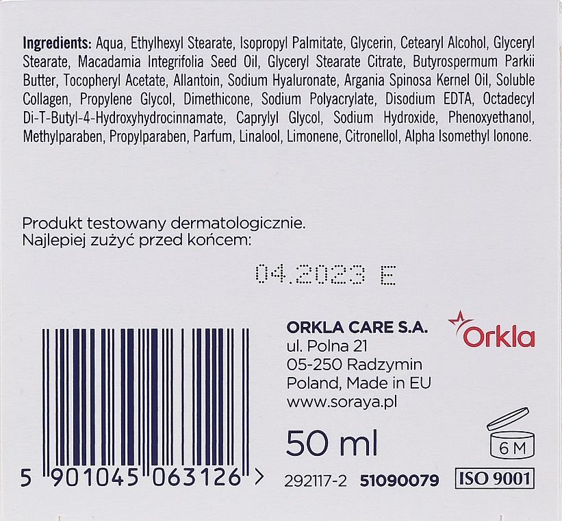 Soraya Зволожувальний крем проти зморшок Kolagen i Argan Moisturizing Cream - фото N3