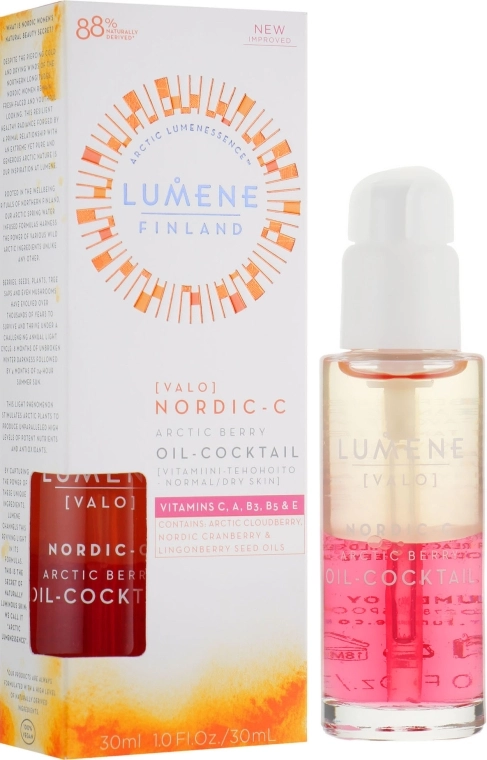 Lumene Увлажняющий коктейль для сияния кожи Nordic-C Valo Arctic Berry Oil-Cocktail - фото N1