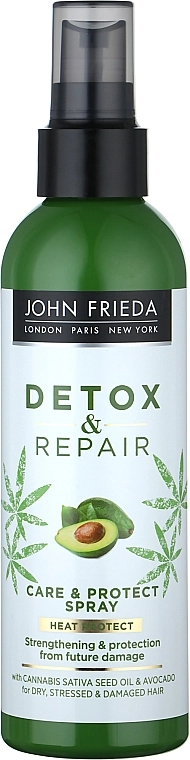 John Frieda Несмываемый спрей для укрепления волос Detox & Repair Care & Protect Spray - фото N1