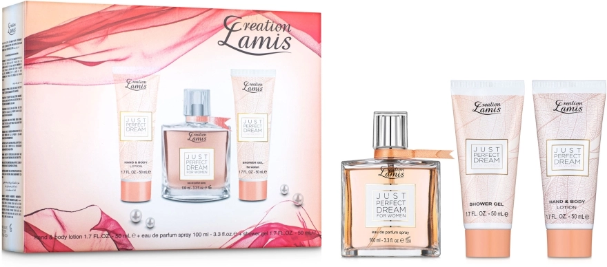 Creation Lamis Just Perfect Dream Набор (edt/100ml + shg/gel/50ml + lot/50ml) - фото N1