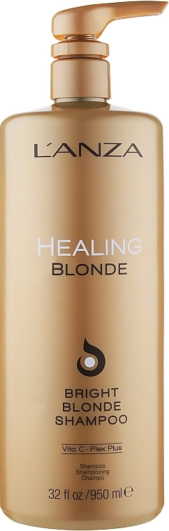 Цілющий шампунь для натурального і знебарвленого світлого волосся - L'anza Healing Blonde Bright Blonde Shampoo, 950 мл - фото N1
