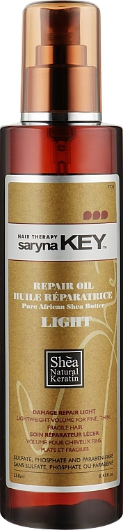 Saryna Key Відновлювальне масло ши, полегшена формула Damage Repair Oil Pure African Shea Butter Light - фото N4