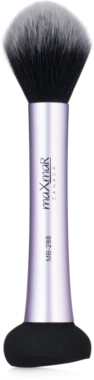 MaxMar Подвійний пензель для тональної основи, пудри, рум'ян і хайлайтерів, MB-288 - фото N1