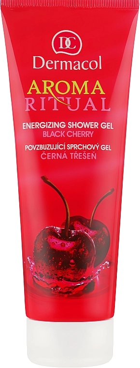 Dermacol Гель для душа пробуждающий "Черная черешня" Body Aroma Ritual Energizing Shower Gel - фото N1