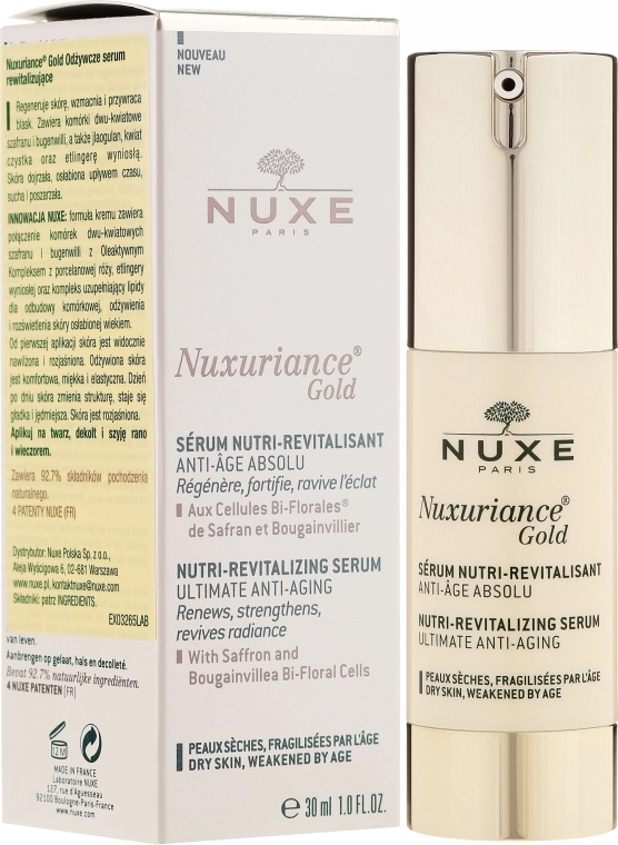 Nuxe Відновлювальна сироватка для обличчя Nuxuriance Gold Nutri-Revitalizing Serum - фото N1