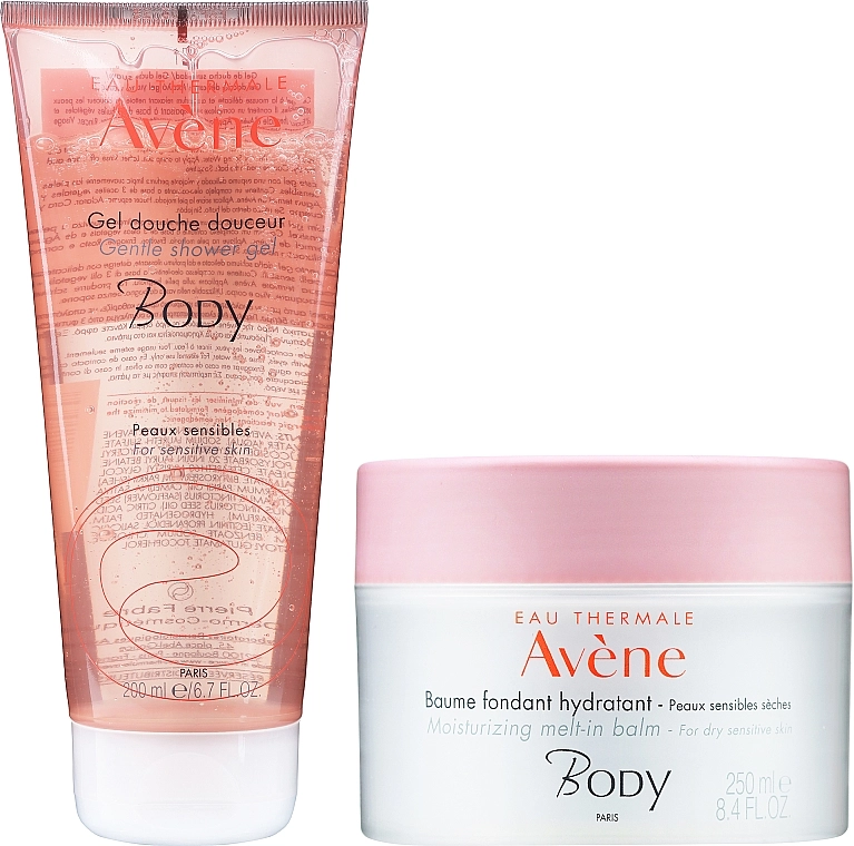 Avene Набор Eau Thermale Body (b/balm/250ml + sh/gel/200ml) - фото N2