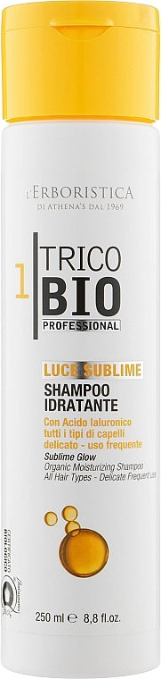 Athena's Органический увлажняющий шампунь с гиалуроновой кислотой L'Erboristica Trico Bio Shampoo Idratante Con Acido Jaluronico "Luce Sublime" - фото N1