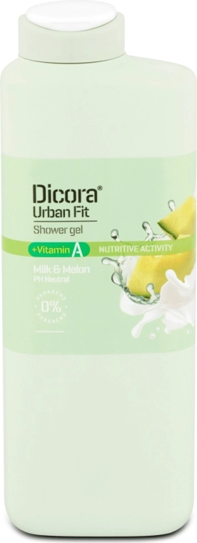 Dicora Urban Fit Гель для душу з вітаміном А "Диня і молоко" Shower Gel Vitamin A Milk & Melon - фото N1